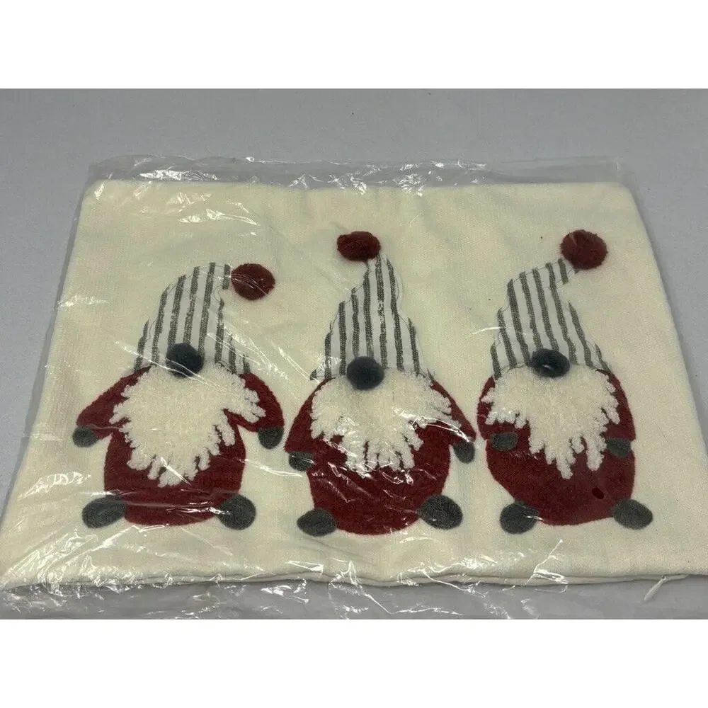 Pottery Barn GNOMES Christmas Pillow Gnome Cover Decorative 12 X 18